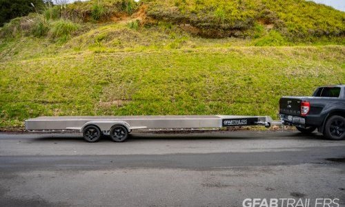 GFAB Tandem Axle Alloy Roofing Trailer - Side GFAB Tandem Axle Alloy Roofing Trailer - Side