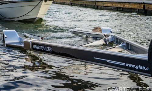 GFAB Alloy Small Boat Trailer - Launching GFAB Alloy Small Boat Trailer - Launching