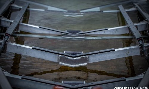 GFAB Alloy Small Boat Trailer - Launching centre view GFAB Alloy Small Boat Trailer - Launching centre view